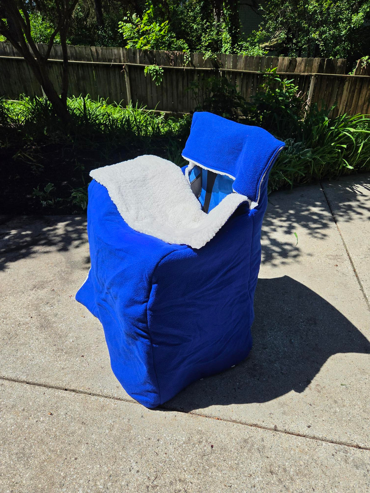 Blue Polar Fleece with White Sherpa