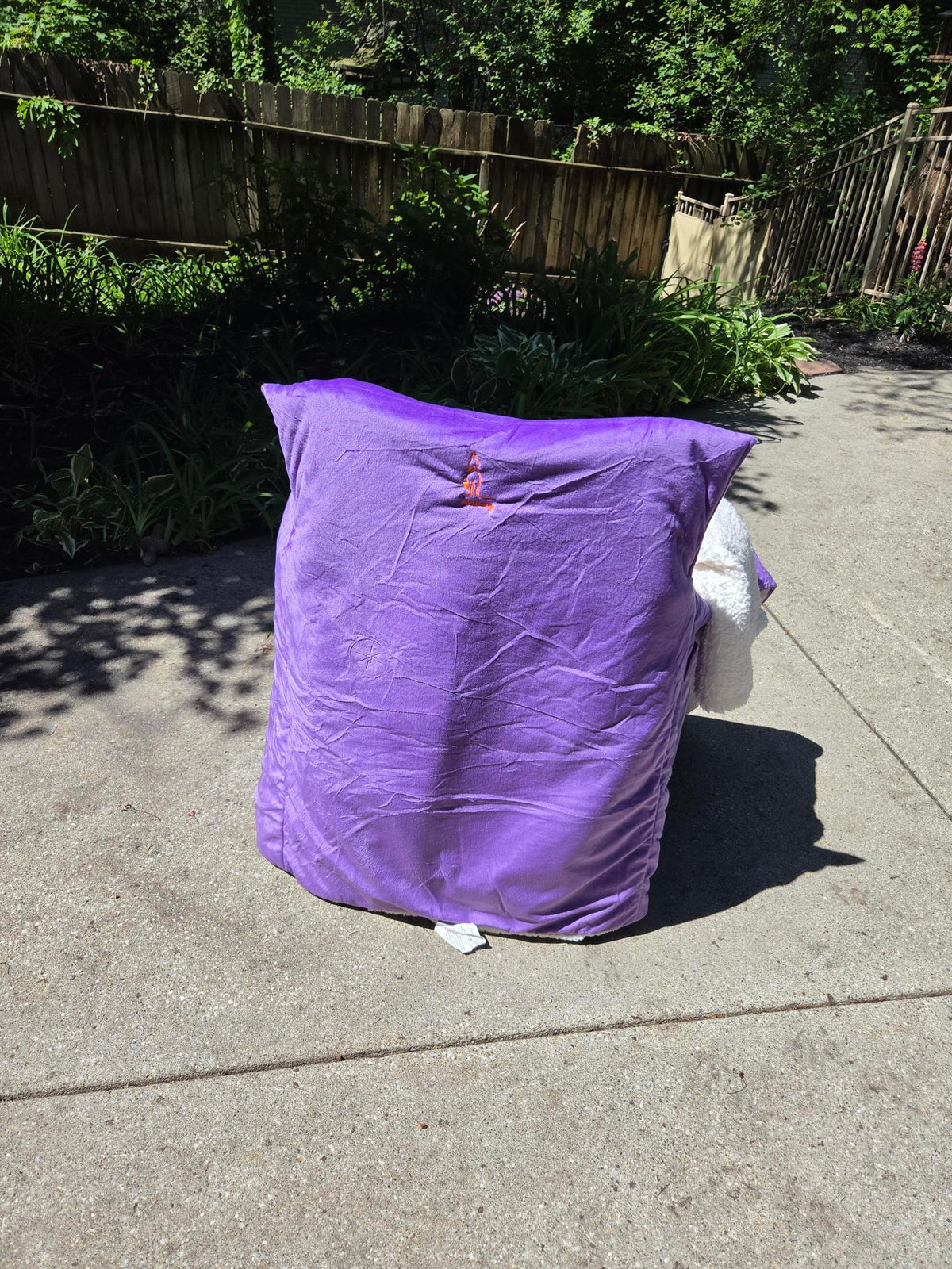 Purple Faux Fur with White Sherpa
