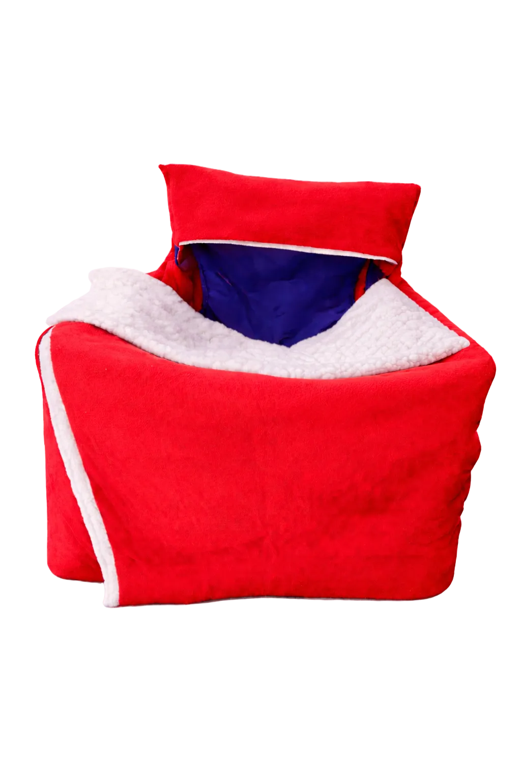 Red Polar Fleece with White Sherpa