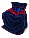 Maroon Faux Fur with Navy Faux Fur