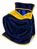 Yellow Faux Fur with Navy Blue Faux Fur