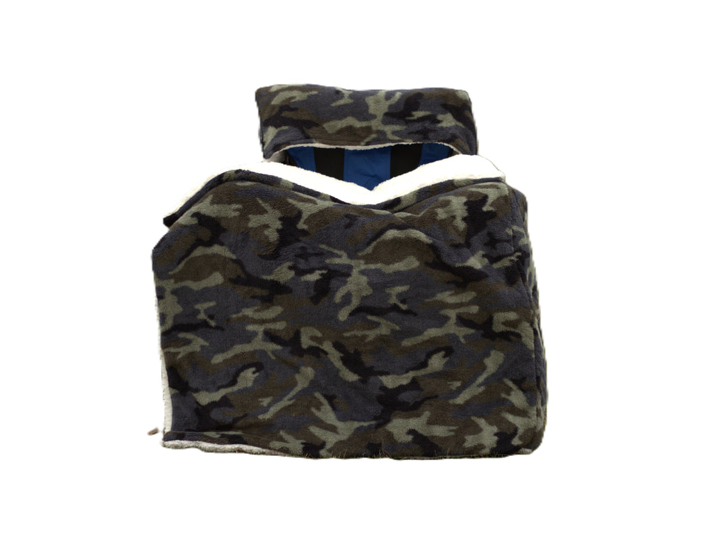 Camo Faux Fur with White Sherpa