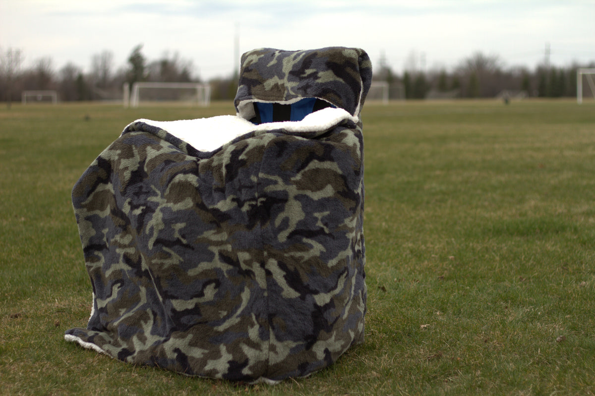 Camo Faux Fur with White Sherpa