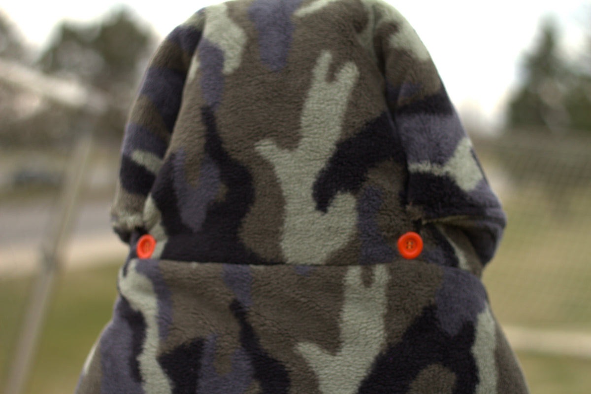 Camo Double Faux Fur Stadium blanket