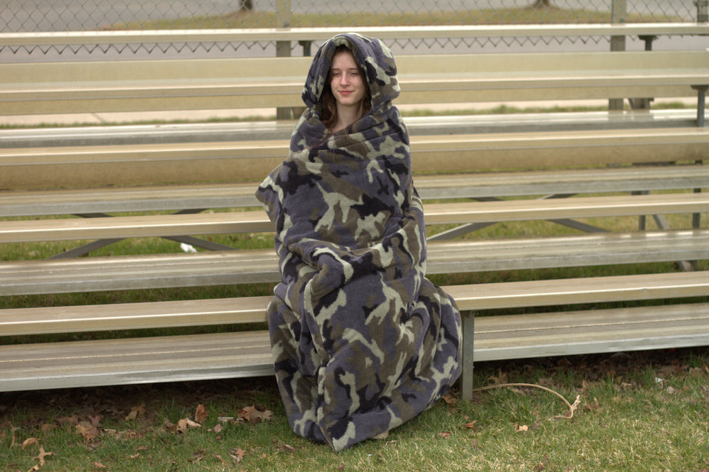 Camo Double Faux Fur Stadium blanket
