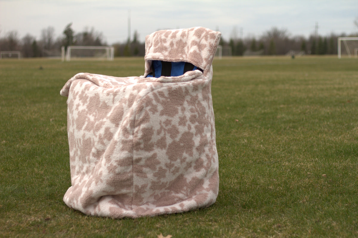 Leaf Print Sherpa with Leaf Print Sherpa