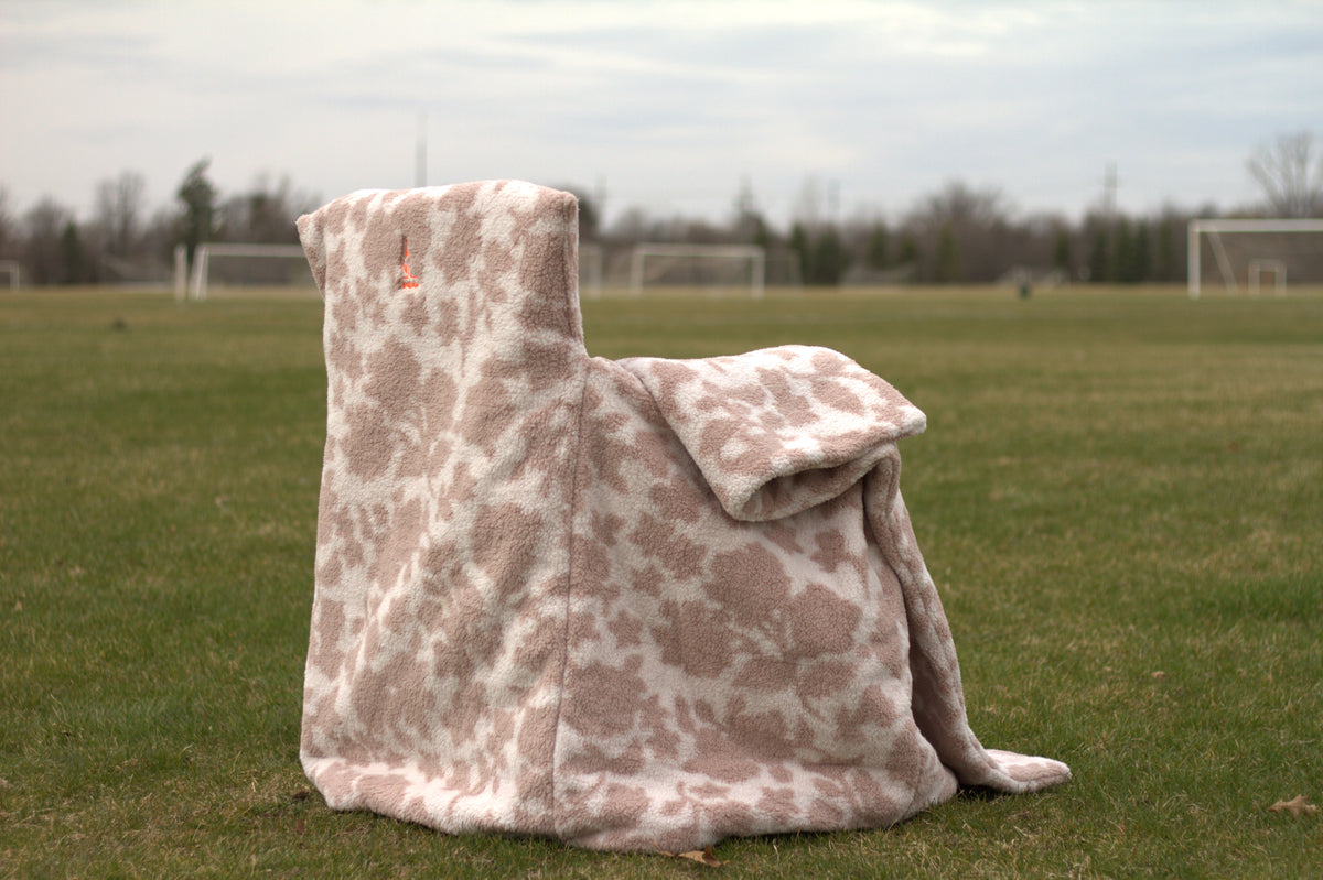 Leaf Print Sherpa with Leaf Print Sherpa