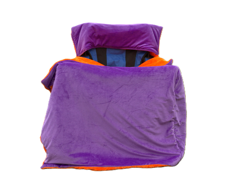 Orange Faux Fur with Purple Faux Fur