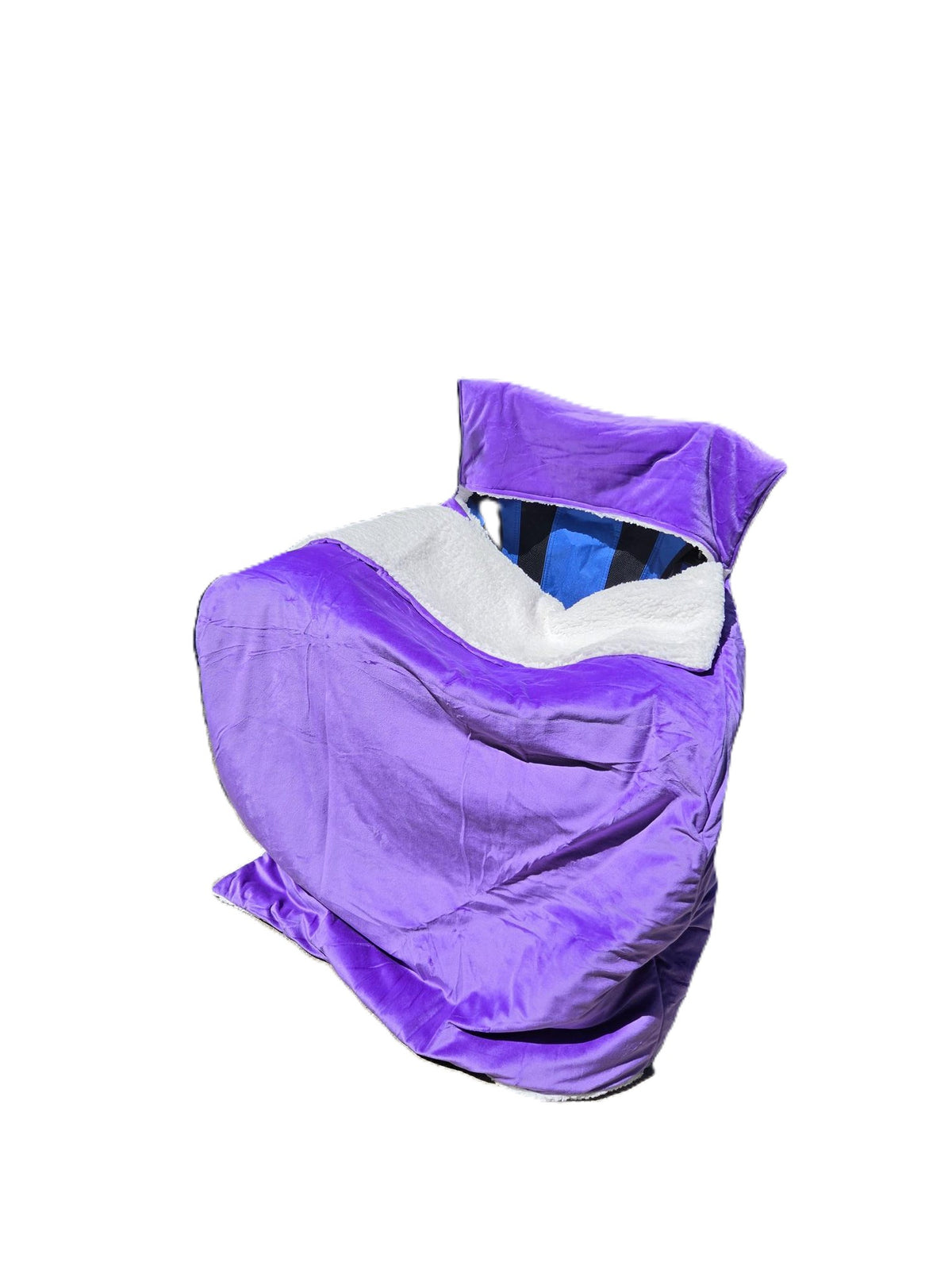 Purple Faux Fur with White Sherpa